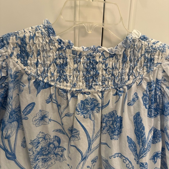 Olivia James Floral Blue and White Dress - Picture 5 of 5